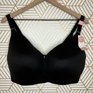 Cacique Bra Back Smoothing Modern Shaping 38H Black Lightly Lined No Underwire